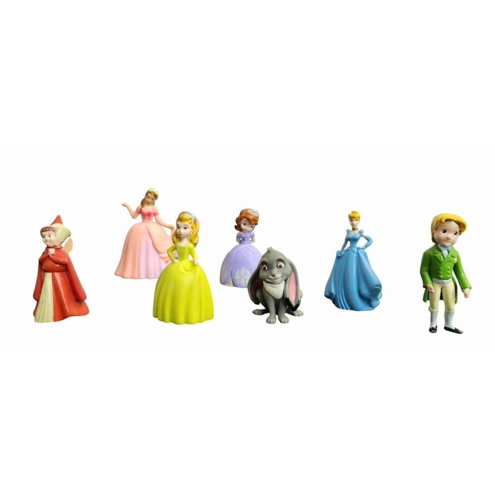 Disney Princess Sofia The First Cake Toppers 7pc Set Fairy Rabbit Prince James